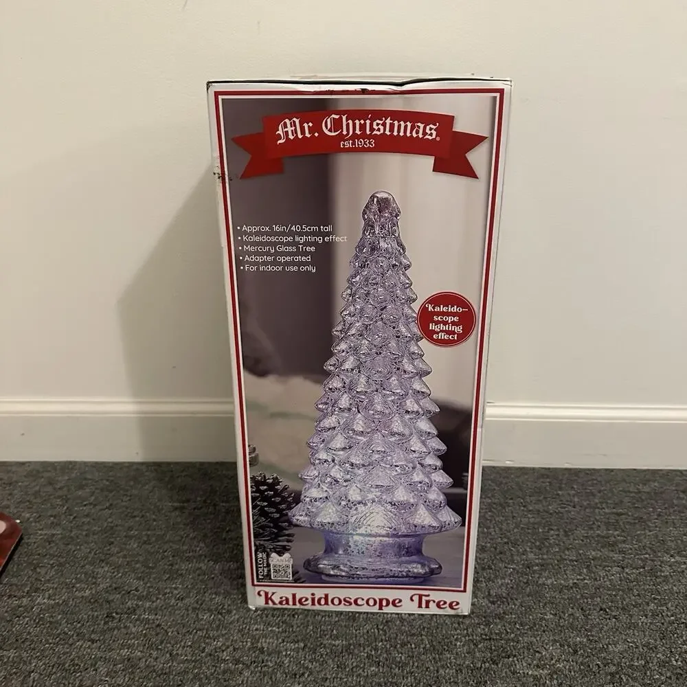 Mr. Christmas 16-inch mercury glass kaleidoscope light-up tree
